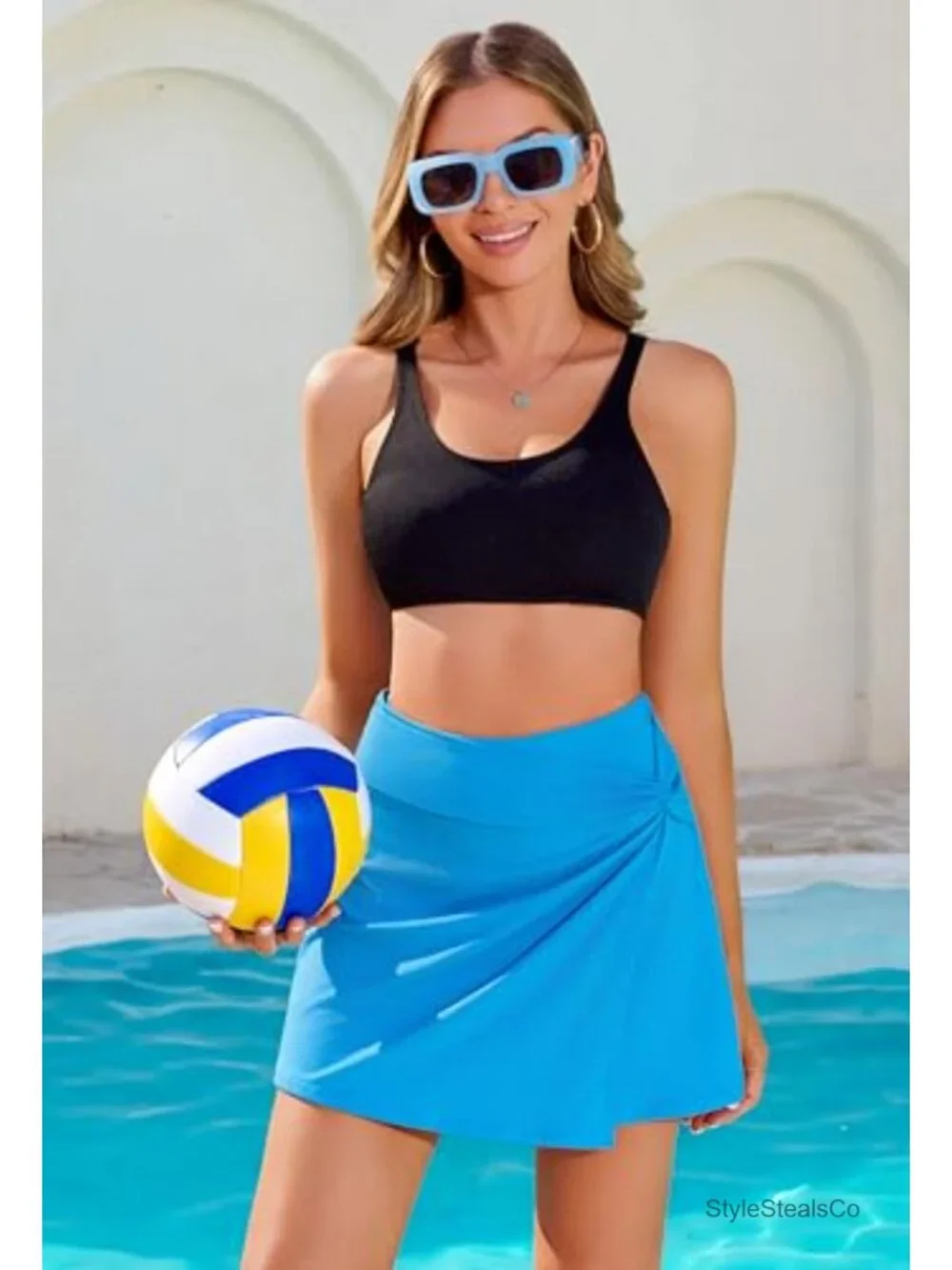 Women's Swim Skirt Tummy Control High Waist Tankini Bikini Bottoms